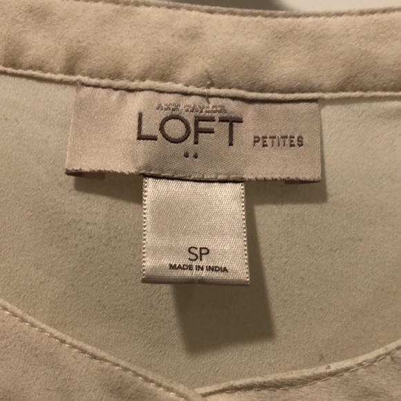 Ann Taylor LOFT White Eyelet Front Button Up Tank Top Size: SP - Picture 4 of 4